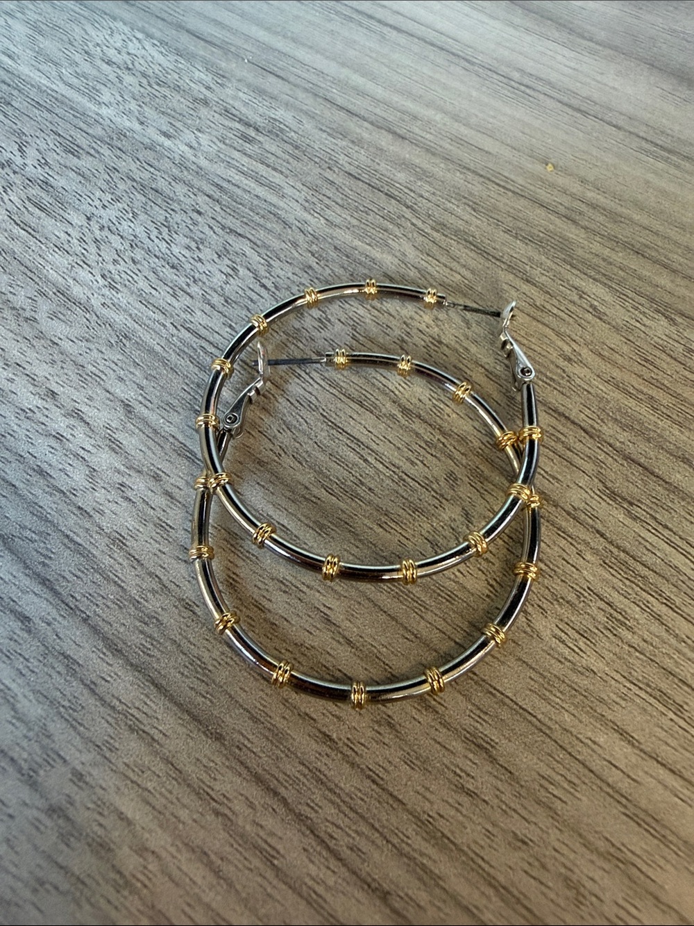 Brighton Two-Tone Gold and Silver Hoop Earrings